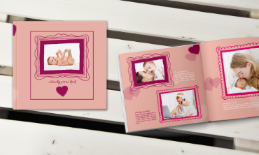 Fotokniha - Knižní vazba 30x30 cm | TAFOTKA.cz - Kudrlinky růžová